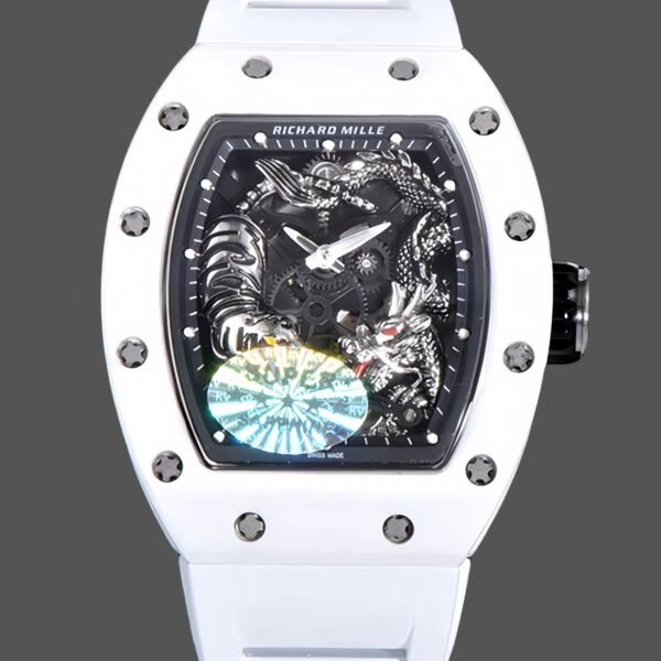 Richard Miller RM 057 NTPT Carbon Fiber Black Rubber Strap