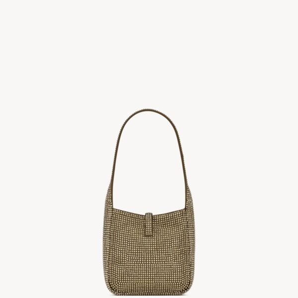 YSL Le 5 à 7 Supple Baby In Silk Satin And Crystals