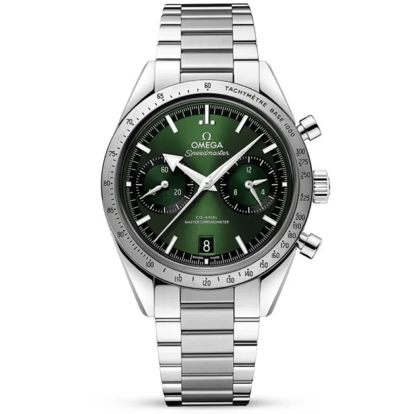 OMEGA Speedmaster ’57 40.5mm Green Dial Chronograph Leather Strap Watch