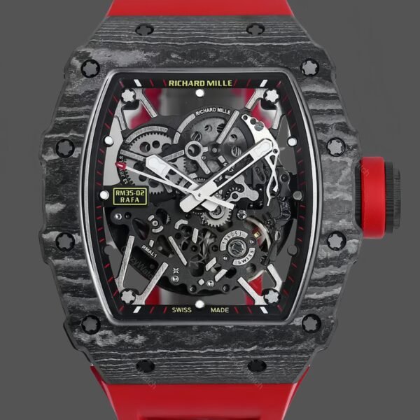 Richard Mille Rafael Nadal NTPT Carbon RM Black Rubber Strap RM035-02