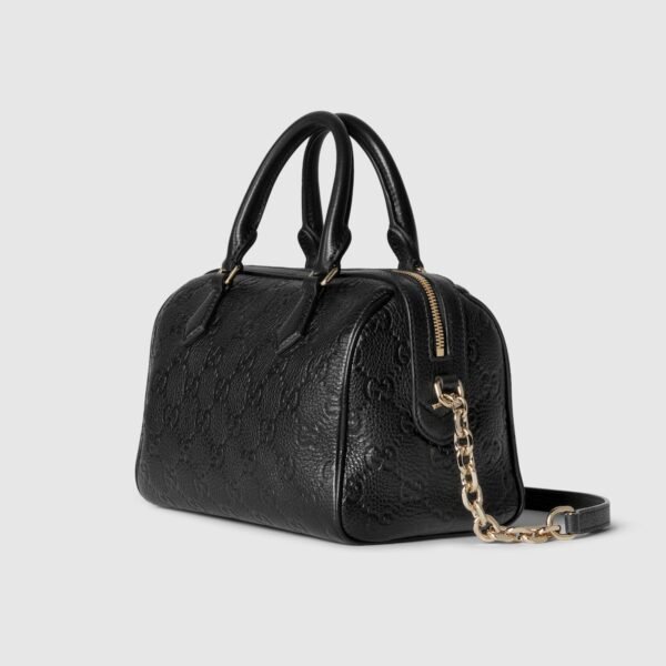 GG Emblem Small Top Handle Bag