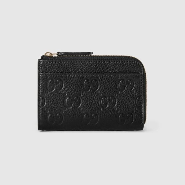 GG Emblem Zip Card Case