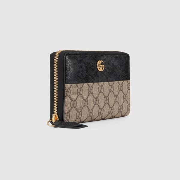 GG Marmont Bi-Color Zip Around Wallet