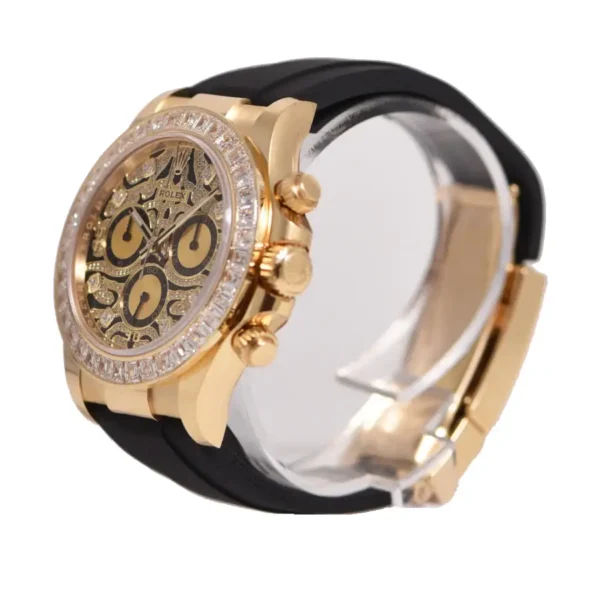 Rolex Cosmograph Daytona 116588 Yellow Gold Black Rubber Strap 40mm Mens Replica Watch