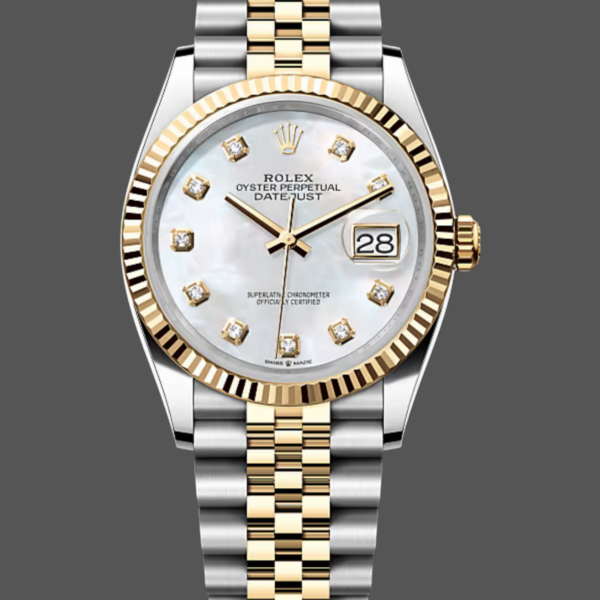 Rolex Datejust 126233 White MOP Diamond Dial 36MM Unisex Replica Watch