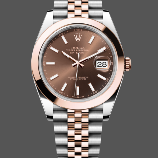 Rolex Datejust 126301 Rose Gold Silver Fluted Motif Dial 41MM Mens Replica Watch