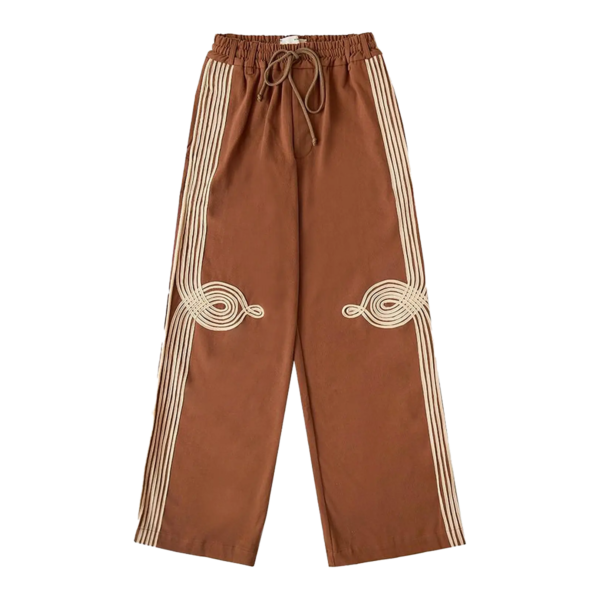'APPLIQUE'' RELAXED LOUNGE PANT "Brown" 251 MPT096A SOFTBRN
