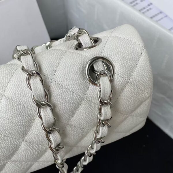 Chanel Small Classic Handbag Caviar Silver Hardware