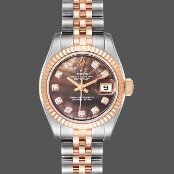 Rolex Datejust 179171 Chocolate Brown Dial Fluted Bezel 26MM Lady Replica Watch