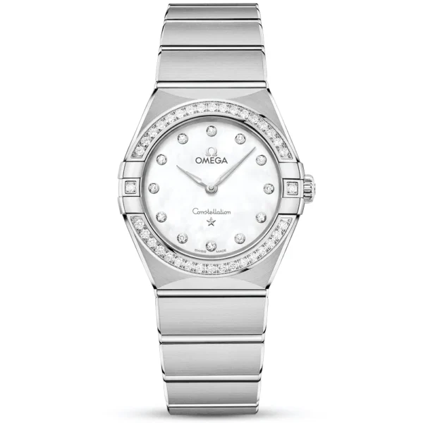 OMEGA Constellation 28mm Sunray Grey Diamond Dial Ladies Watch