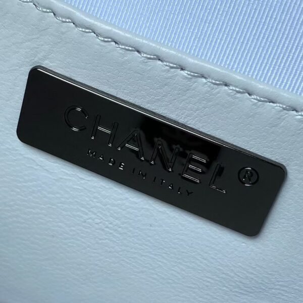 Chanel 24C AS4579 Star Bag White and Black Satin Black Metal Hardware