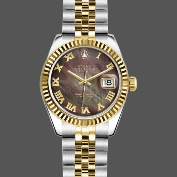 Rolex Datejust 179173 Meteorite Grey Diamond Dial Fluted Bezel 26MM Lady Replica Watch