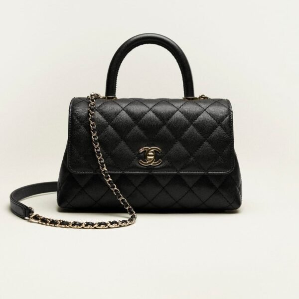 CHANEL FLAP BAG WITH TOP HANDLE