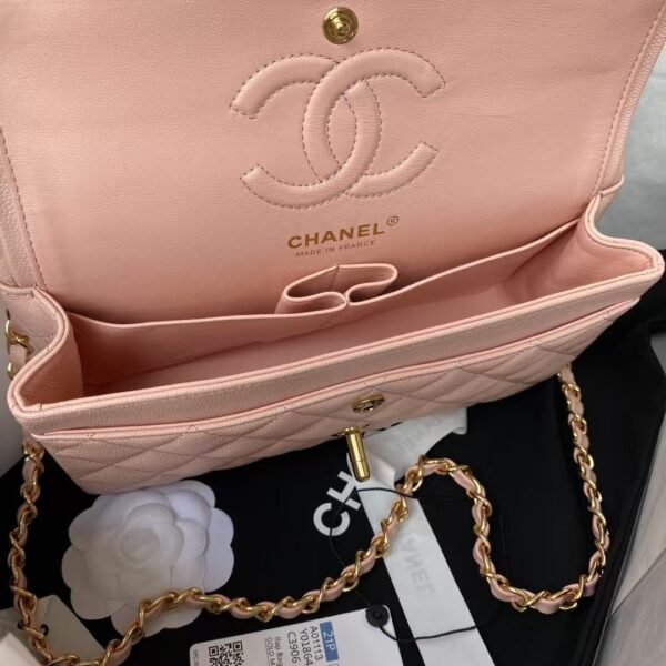 Chanel Small Classic Handbag Caviar Gold Hardware