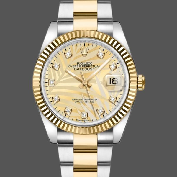 Rolex Datejust 126233 Champagne Motif dial Fluted Bezel 36MM Unisex Replica Watch