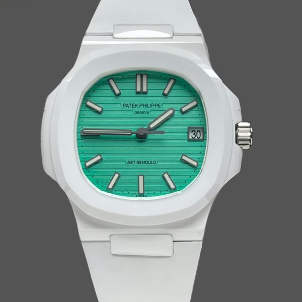 Patek Philippe Nautilus Green Rubber Blue Dial 5711 40MM Watch