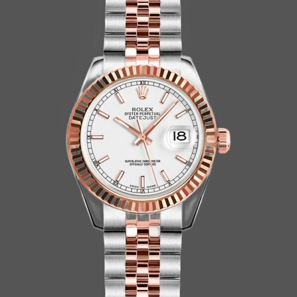 Rolex Datejust 179171 Silver jubilee anniversary Dial Fluted Bezel 26MM Lady Replica Watch