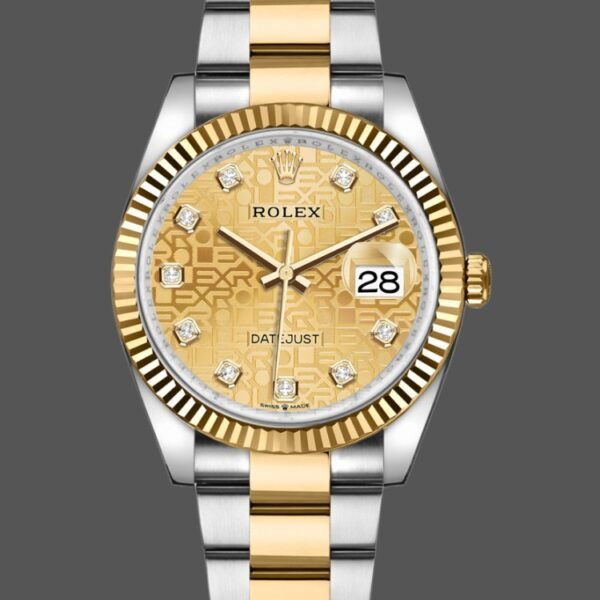 Rolex Datejust 126233 Champagne Jubilee Dial Fluted Bezel 36MM Unisex Replica Watch