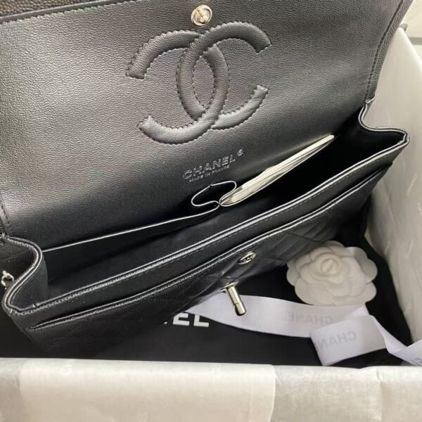 Chanel Classic 11.12 Handbag Caviar Silver Hardware