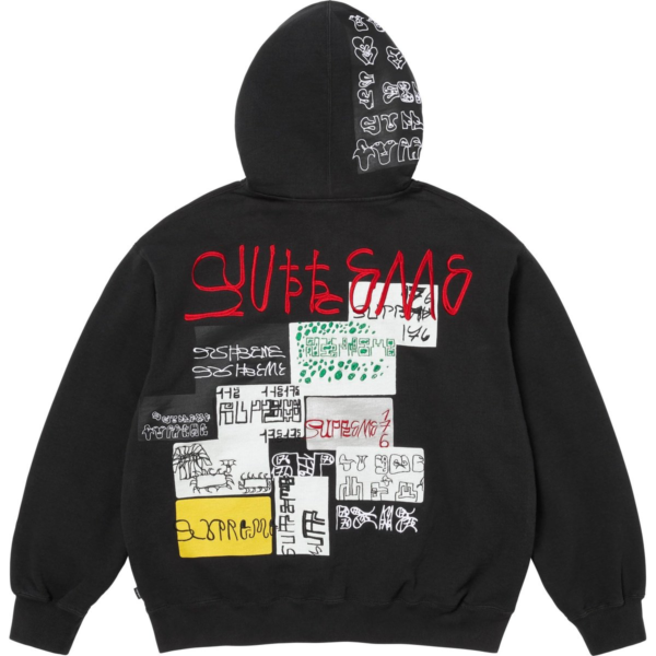 176 Zip Up Hooded Sweatshirt "FW25 - Black" SU26630
