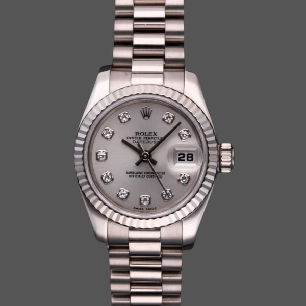 Rolex Datejust 179179 Pink Diamond Dial Fluted Bezel 26MM Lady Replica Watch