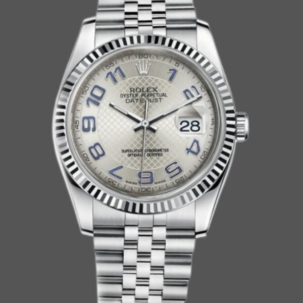 Rolex Datejust 116234 Silver Dial Fluted Bezel 36mm Unisex Replica Watch
