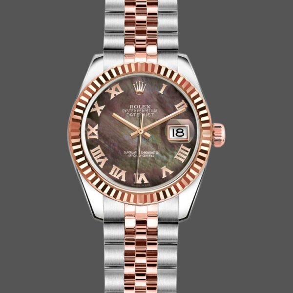 Rolex Datejust 179171 Black Mother of Pearl Diamond Dial 26MM Lady Replica Watch