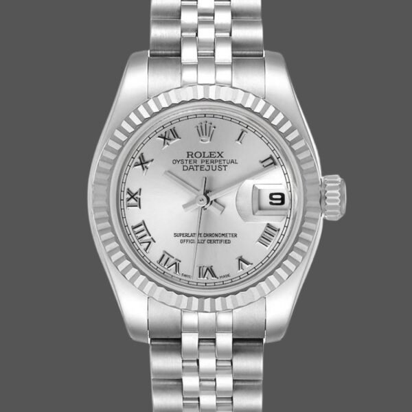 Rolex Datejust 179174 Silver Index Dial Fluted Bezel 26MM Lady Replica Watch