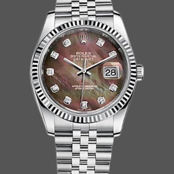 Rolex Datejust 116234 Black MOP Diamond Dial Automatic 36mm Unisex Replica Watch