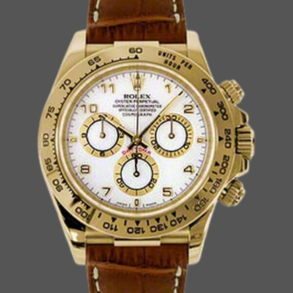Rolex Cosmograph Daytona 116518 Yellow Gold Blue Dial 40mm Mens Replica Watch
