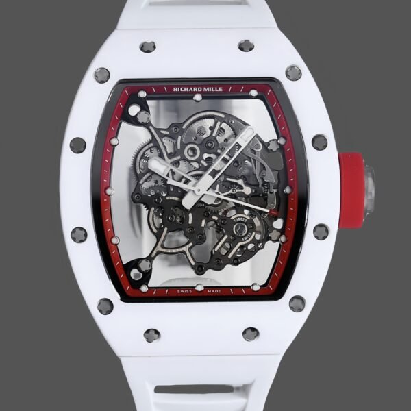 Richard Miller RM 055 RMUL2 NTPT Carbon Fiber Red Rubber Strap