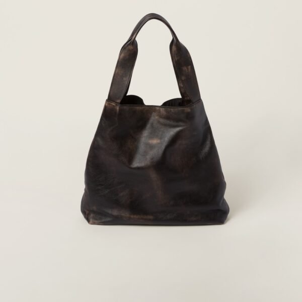 Nappa leather hobo bag