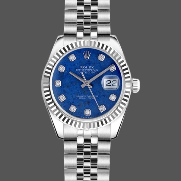 Rolex Datejust 179174 White Diamond Dial Fluted Bezel 26MM Lady Replica Watch