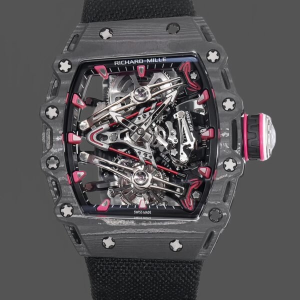 Richard Mille RM38-02 Tourbillon Movement Edition Crystal Black Rubber Strap