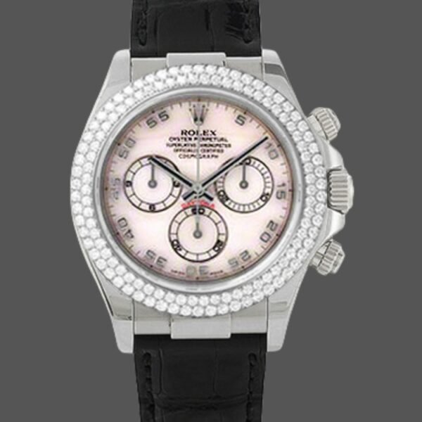 Rolex Cosmograph Daytona 116589 White MOP Diamond Dial 40MM Mens Replica Watch