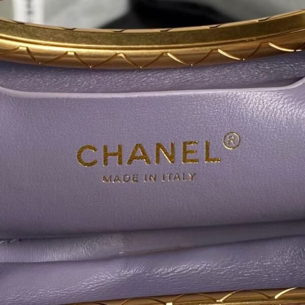 Chanel 24B AS5038 Lambskin Clutch Purple