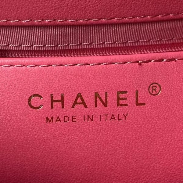 Chanel 24C AS4596 Vintage Logo Quilted Lambskin Shoulder Bag Fuchsia
