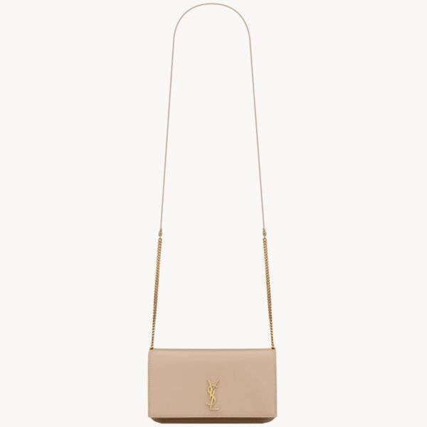 YSL Cassandre Phone Holder in Smooth Leather