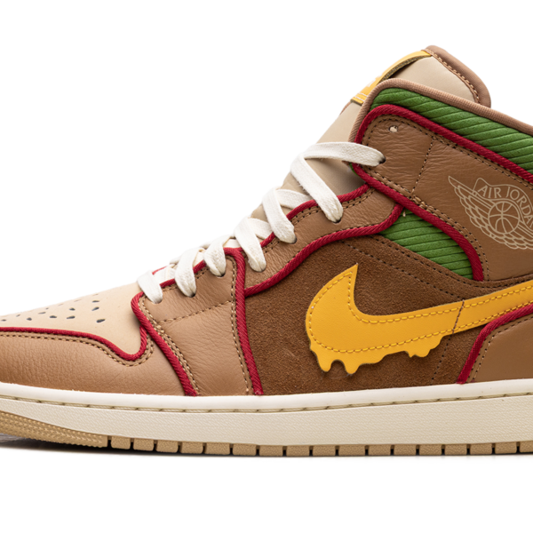 Jordan 1 Mid SE "Cheeseburger" IB7403 224