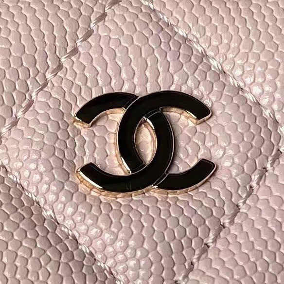 Chanel 24S AP4000 Mini Clutch with Chain Crossbody Bag Light Pink Caviar Light Gold Hardware