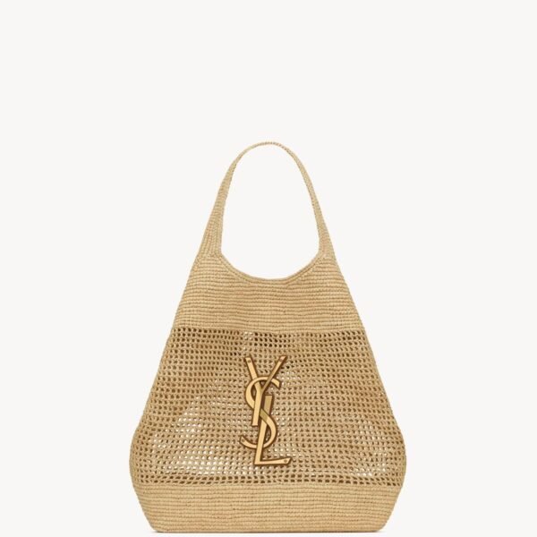 YSL Icare In Raffia