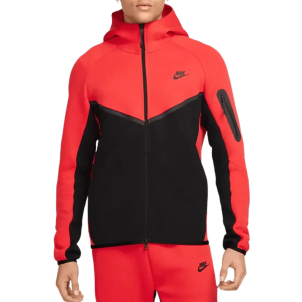 Tech Windrunner Full-Zip Hooded Sweatshirt "Light Crimson / Black / Black" HV0949 696